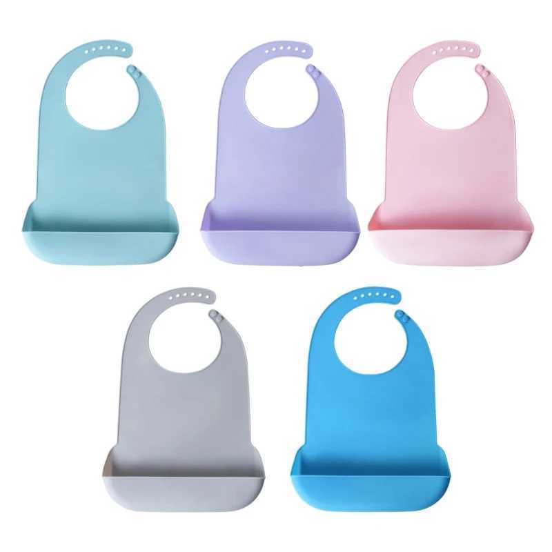 Bibs Burp Cloths Soft Silicone Burp Bib for Adults Fashionable Old Man Feeding Apron Waterproof Bib Food-grade Burping ClothL4812