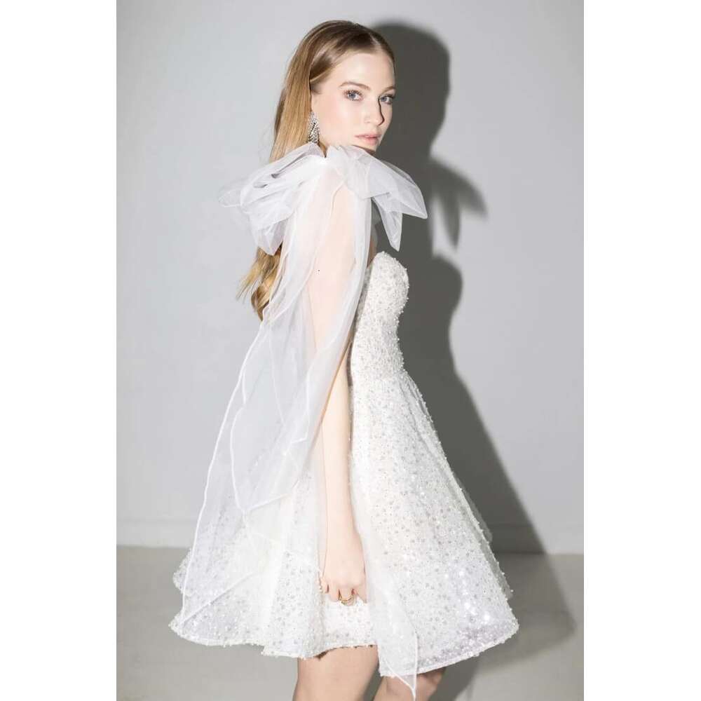 Short prom Women Spaghetti Straps Sequin Evening Sweetheart tail Dress for Party prom AMZ