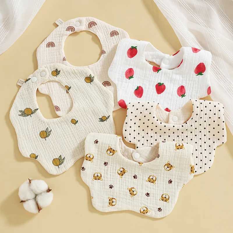 Bibs Burp Cloths Baby Bibs Cartoon Gauze Muslin Baby Kids Bandana Feeding Burp Cloth Soft Newborn Infant Saliva Towel Baby Girl Boy AccessoriesL4812