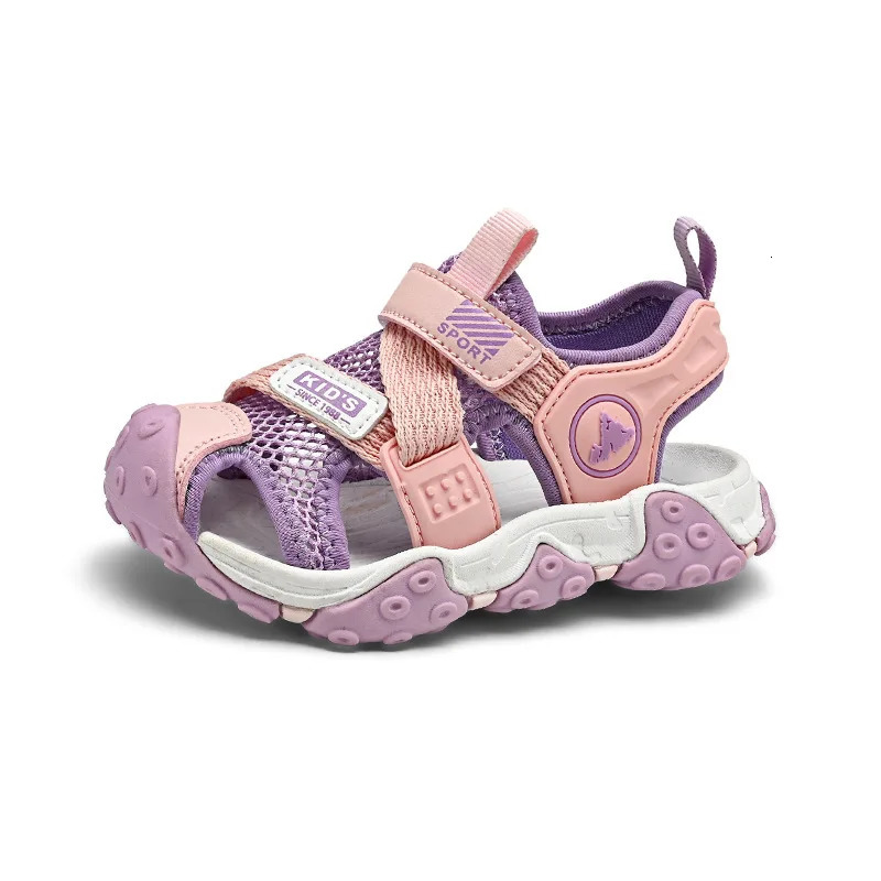 Boys Sandals Summer Anti Kick and Anti Slip Beach Shoes Girls Shoes Air Cushioned Casual Shoes 240513