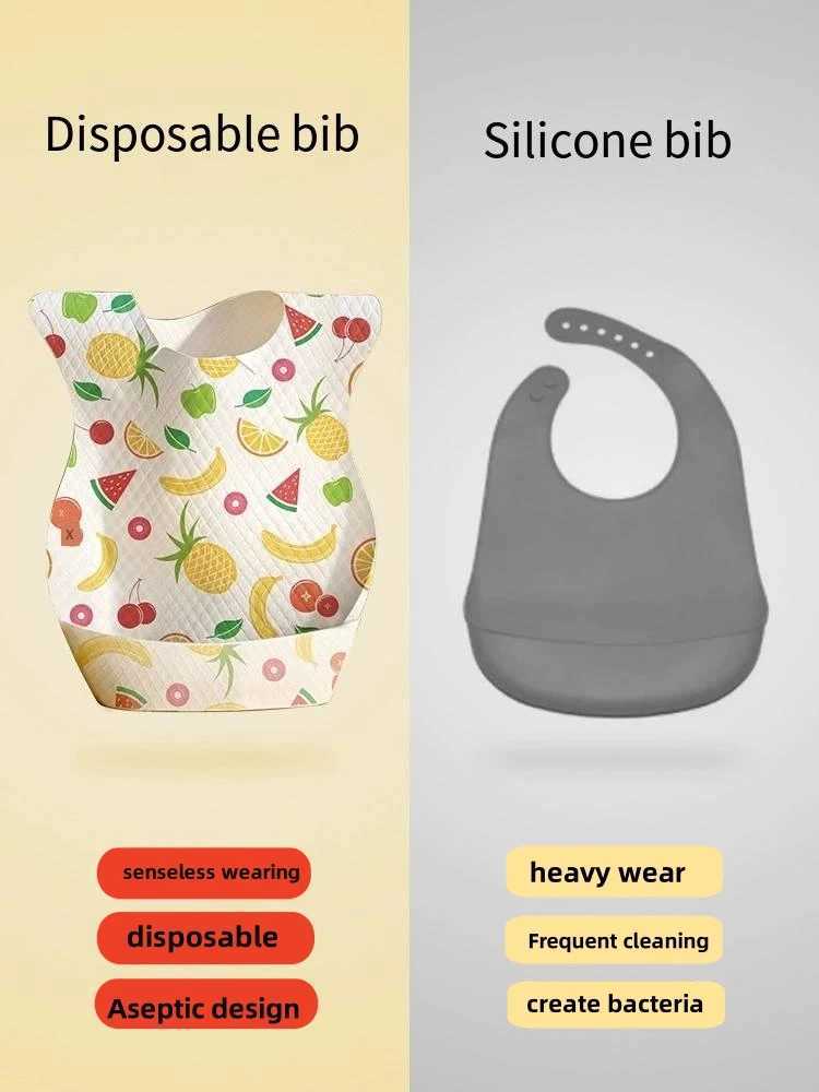 Bibs Burp Cloths 50/Set Animal World Printed Drooling Bibs Disposable Bibs For Baby Boys Girls Non woven Drooling Towel Outdoor Baby Burp ClothsL4812