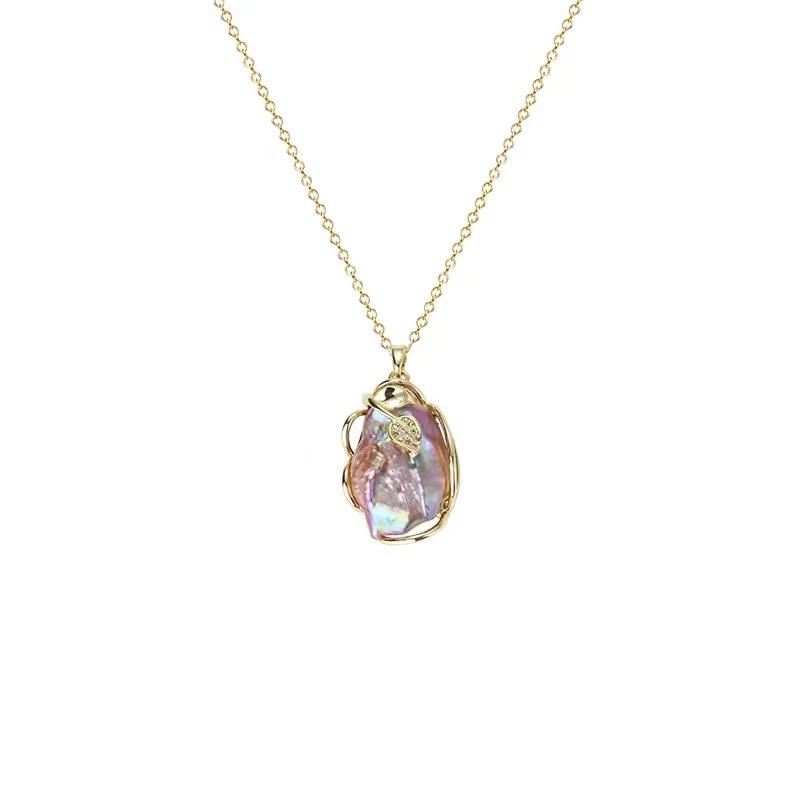 natural Freshwater Pearl Baroque Pearl Pendant New Boutique Craft Gift Cross-Border Wholesale