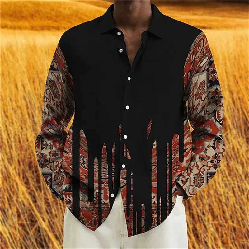 Men's Dress Shirts New Fashion Mens Apparel Tops T-Shirt Cotton Elastic Lapel Shirt Evening Dress Casual Festival Outdoor Blue Purple Plus Size Y