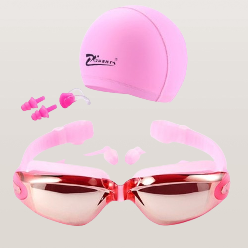 Myopia Swimming Goggles Caps Eeywear HD Shortsighted Swimming Glasses Diopter Spectacles Plating lens Swim Pool Use Accessories 3p