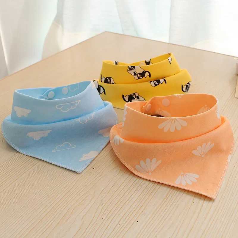 Bibs Burp Cloths Baby Girls Boys Cartoon Feeding Scarf Bib Collar Bib Burp Cloth Bandana Saliva Towel Bibs Cotton Baby Feeding Apron Triangle BibL4812