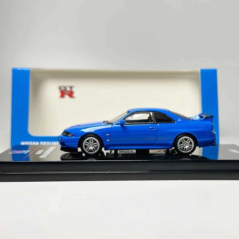 Diecast Model Cars INNO 1 64 SKYLINE GTR R33 LM LIMITED Blue alloy car model decoration T240513