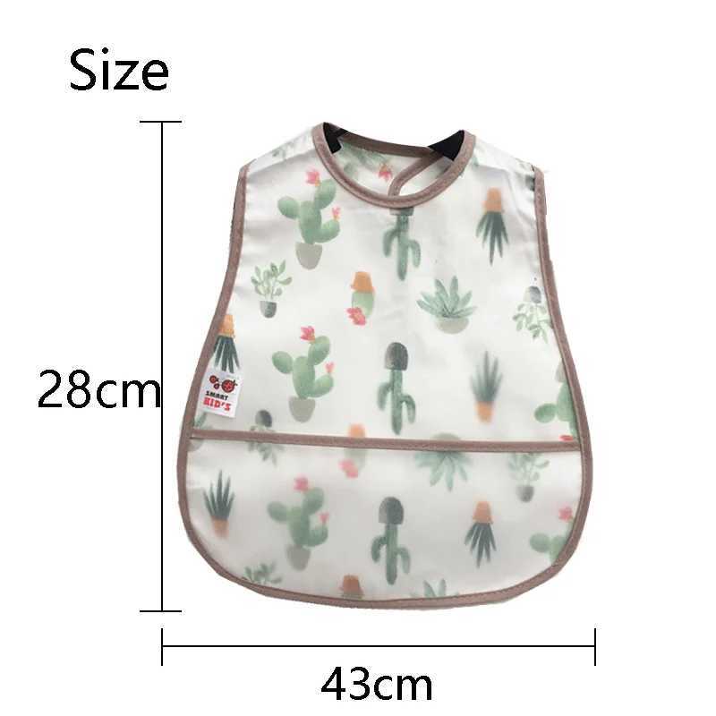 Bibs Burp Cloths 2023New Cartoon Pattern EVA Waterproof Pocket Lunch Feeding Bibs Adjustable Baby Bibs Cute Children Baby Apron Kids Burp ClothsL4812
