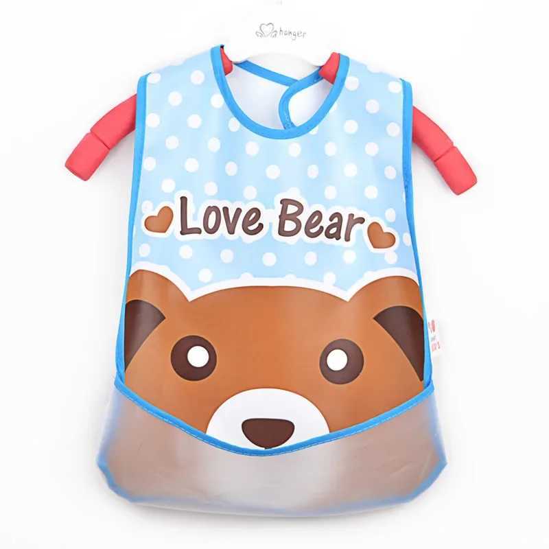 Bibs Burp Cloths Adjustable Baby Bibs EVA Plastic Waterproof Lunch Feeding Bibs Baby Cartoon Feeding Cloth Children Baby ApronL4812