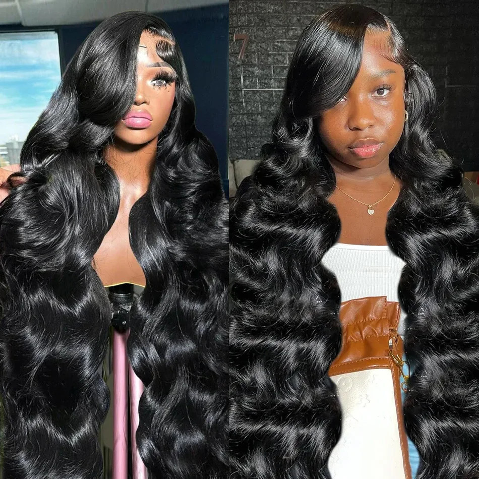 HD Transparent Body Wave Lace Front Human Hair Wigs For Black Women 4x4 13x4 Lace Frontal Closure Wig Pre Plucked