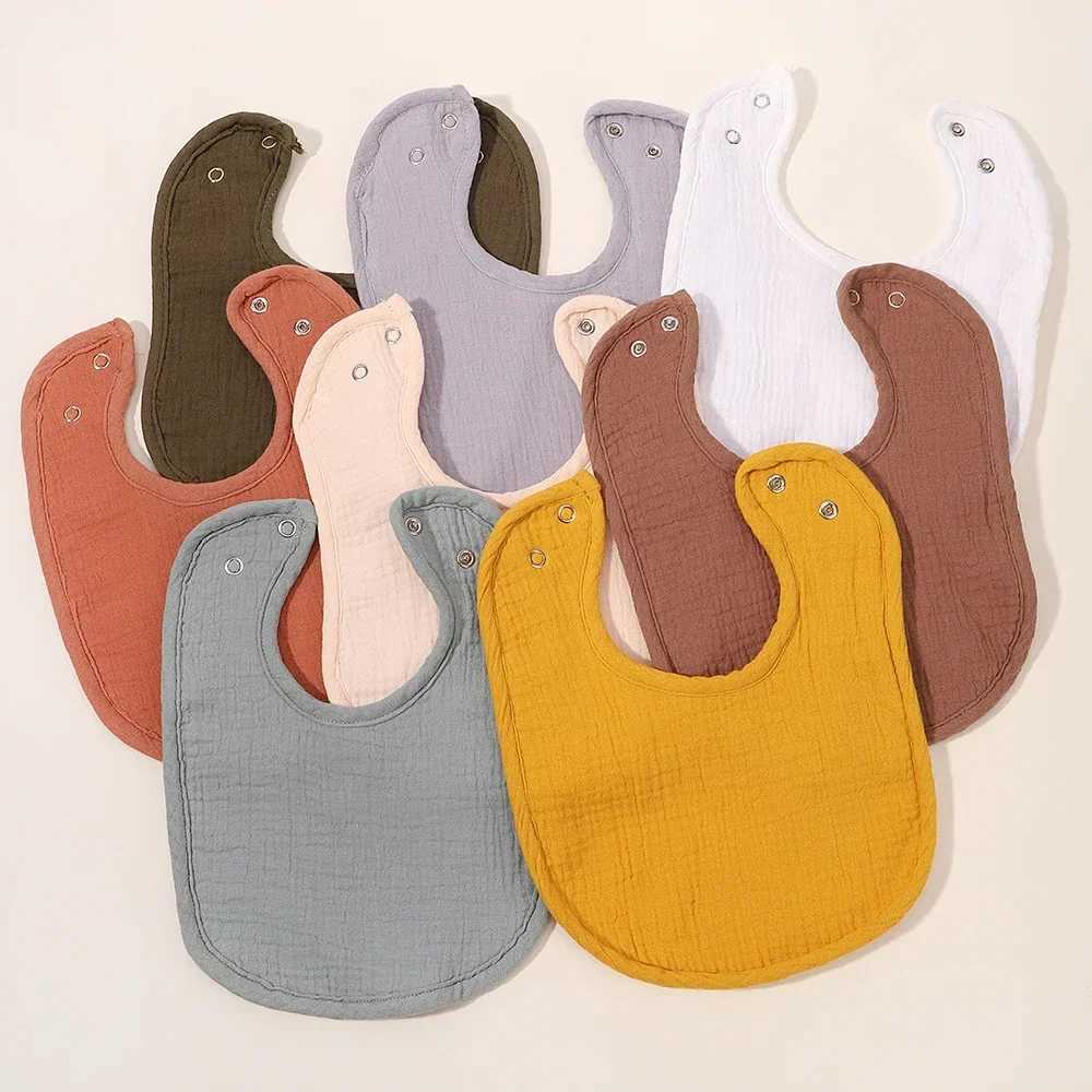 Bibs Burp Cloths Cotton Thickening Soft Baby Adjustable Bibs Infant Bib Newborn Burp Cloths Bandana Scarf for Kids Boy Girls Feeding Saliva TowelL4812