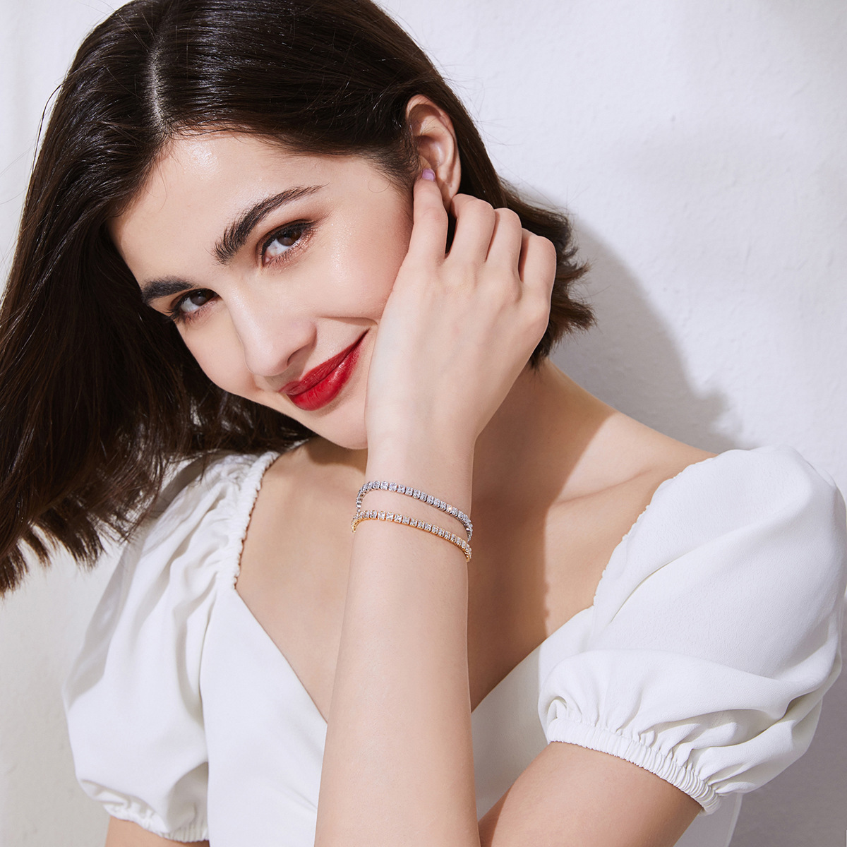 Designer 3MM Zircon 17CM 19CM Bracelet for Women Full Diamond Tennis Sports and Leisure Graduation Season Jewelry Free Shipping