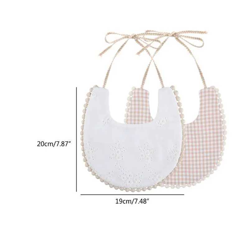 Bibs Burp Cloths 1Pcs Newborn Cotton Embroidery Double Side Bibs Baby Girls Saliva Towel Toddler Feeding Burp Cloths Bandana Scarf Double-sidedL4812