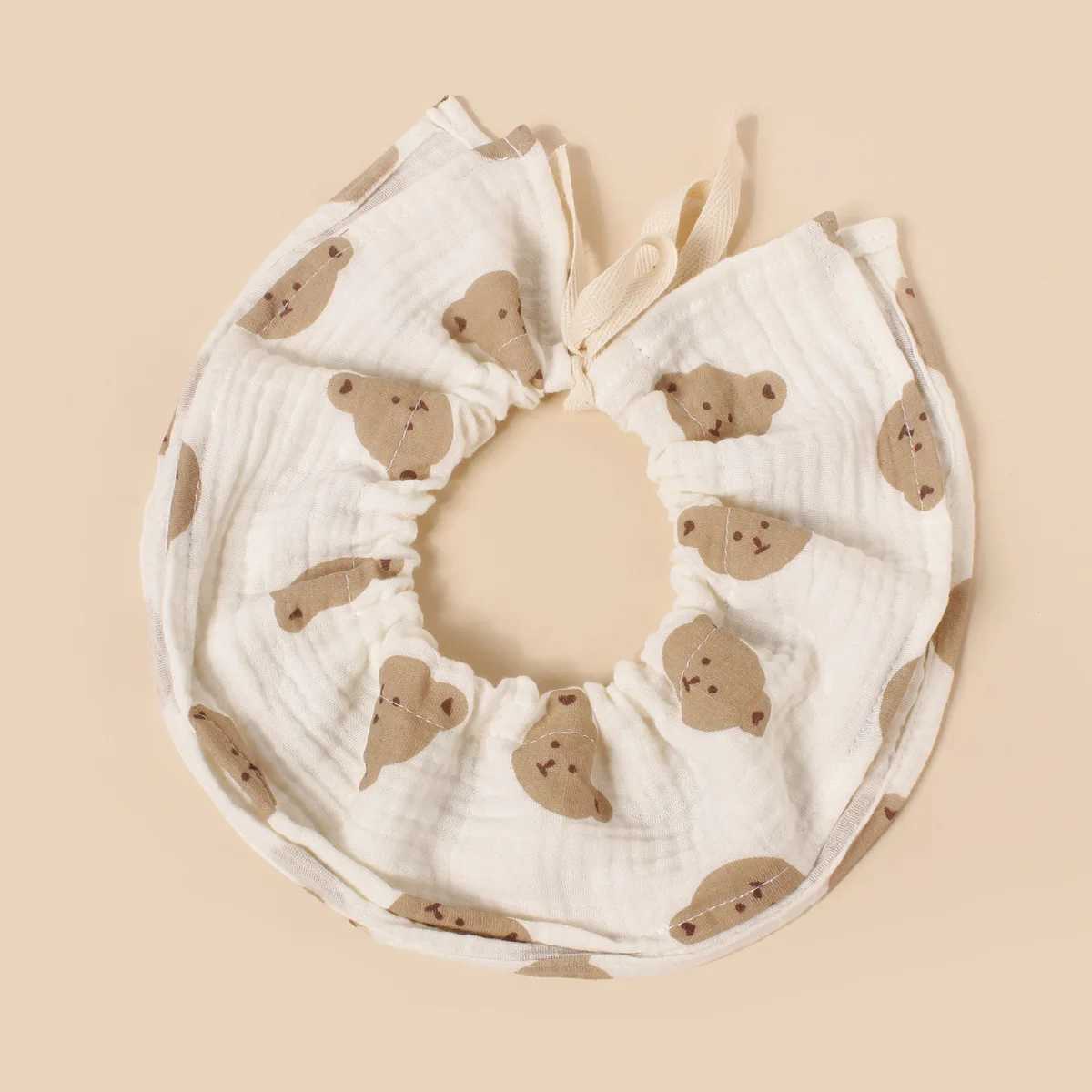 Bibs Burp Cloths Cotton Gauze Lace Up Baby Bibs New Print Saliva Towel Newborn Burp Cloths Bandana Scarf for Boys Girls Feeding Drool Bib SummerL4812