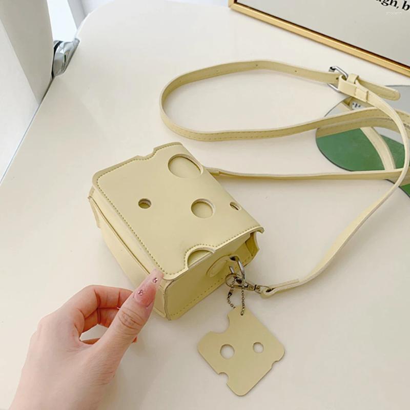 2025 NEW Bag Fashion Mini Women Mobile Phone Pouch Cheese Shaped Messenger Crossbody Handbags Small Square PU Leather For Girl Purse zhanyishengli