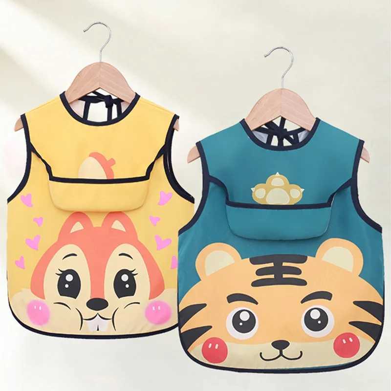 Bibs Burp Cloths Sleeveless Bibs For Children Baby Kids Toddler Waterproof Long Sleeve Art Smock Feeding Bib Apron Fit 0-6 Years DropshippingL4812