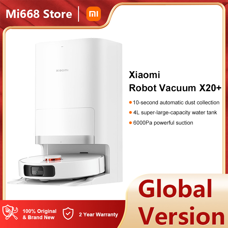 Global Version Xiaomi Roboter Staubsauger X20+ LDS laser navigation creates a 360° Voice Control vacuuming mopping and dry cleaning 6000Pa 4800mAh Bat