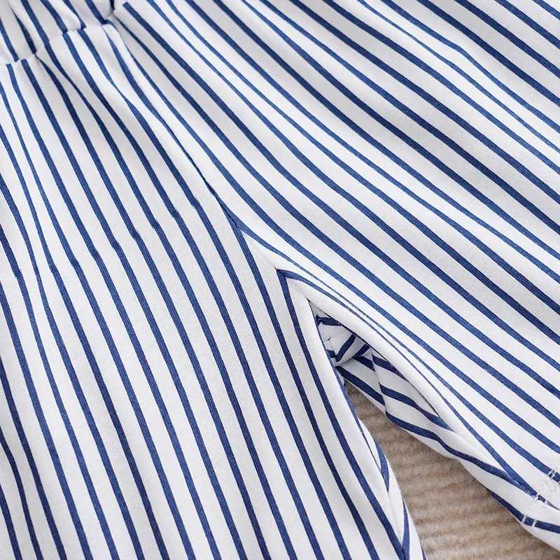 Clothing Sets Newborn Baby Boys Set Casual Fashion Vertical Gentleman Bow Comfortable Cotton White Short Sleeve Set Summer Baby Two Piece Set