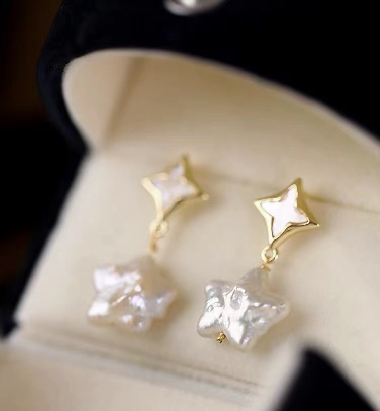 natural fresh water five pointed star pearl pendant pearl pendant diy