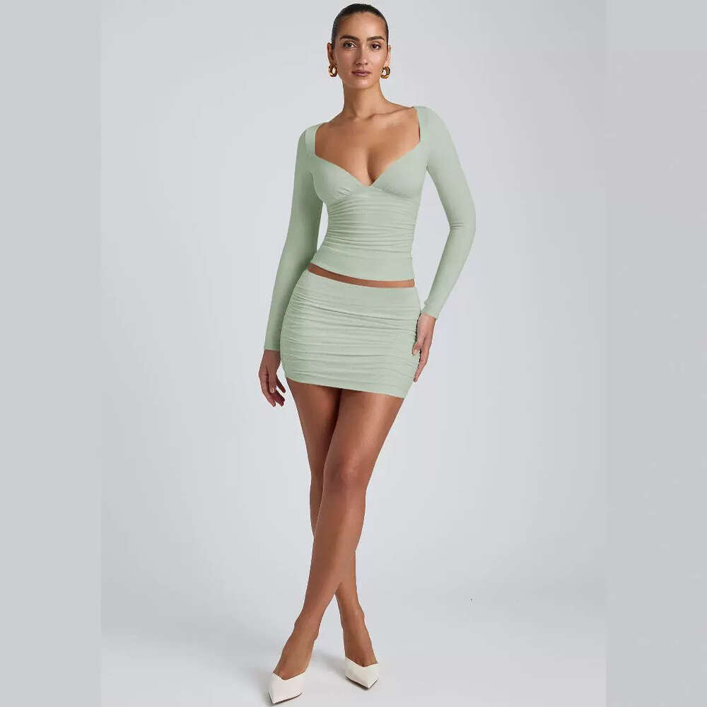 new Straight Y2K summer women's collar long sleeved T-shirt design with a light and mature style slim fit spicy girl top F51429 ddmySept nd mture