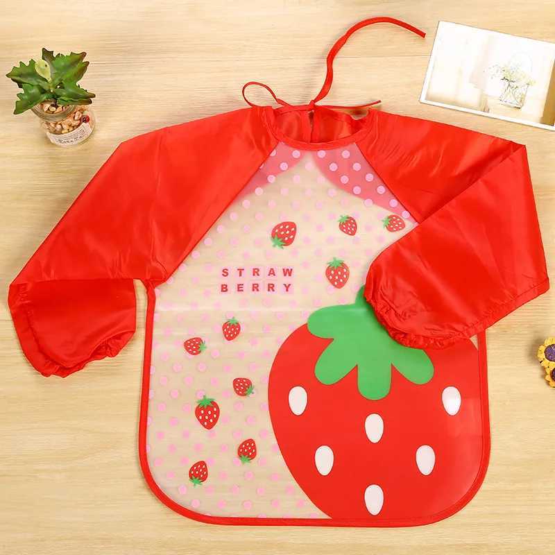 Bibs Burp Cloths Cute Baby Bibs Waterproof Long Sleeve Apron Children Feeding Smock Bib Burp Painting Drawing Soft Toddler Clothing Bandana BibsL4812