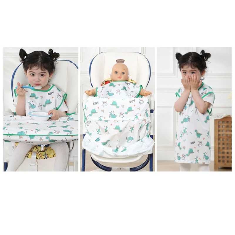 Bibs Burp Cloths Cartoon Baby Dining Chair Feed Bib Waterproof Sleeveless Eating Bib for InfantL4812