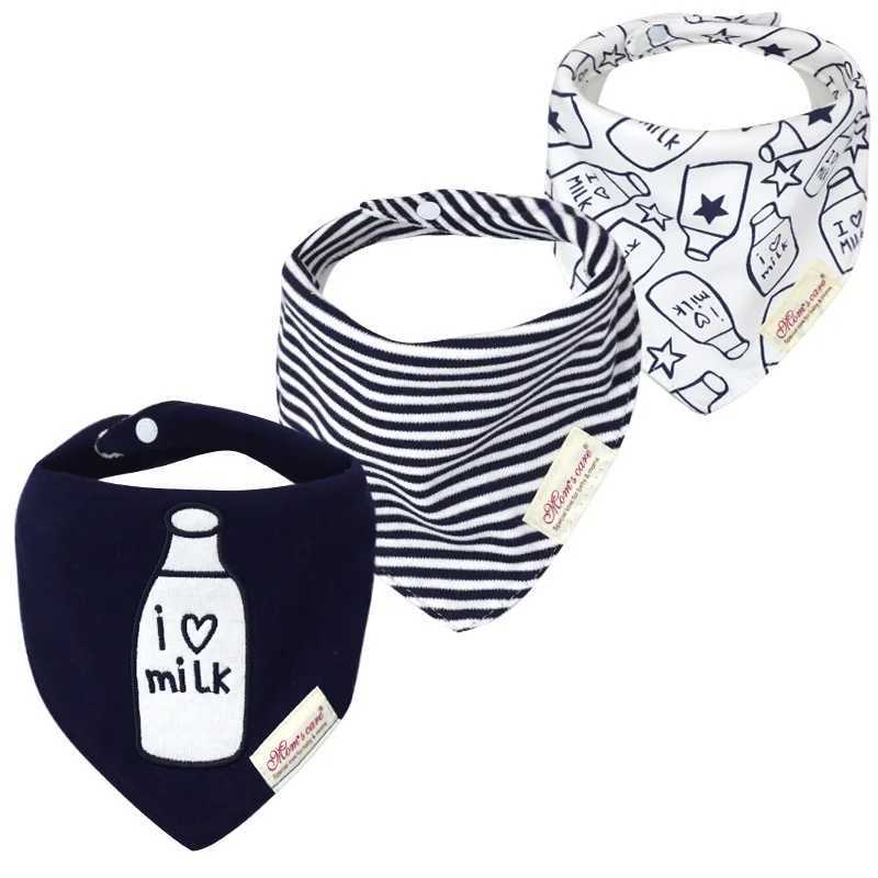 Bibs Burp Cloths 3pcs Per Lot Baby Bibs Bandana Set Cotton Multi-Style Triangle Cartoon Babadores Para Bebe Infant Boys Girls Saliva Towel KF025L4812
