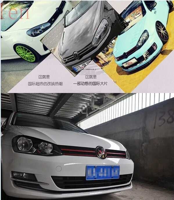 Car Stickers case for VW Volkswagen Golf 7 MK7 GTI car cover Front and Back Grille Emblem Badge Fit car styling T240513