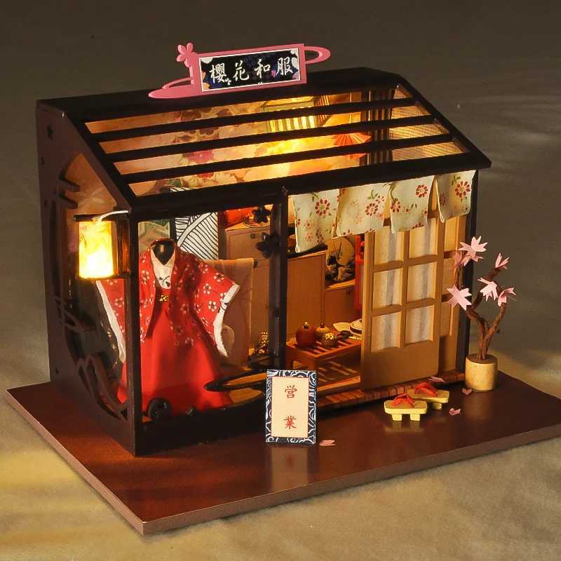 Architecture/DIY House Toys For Children New Doll House Casa Diy Miniature Dollhouse With Dust Cover Furniture Birthday Gift TD27 2829