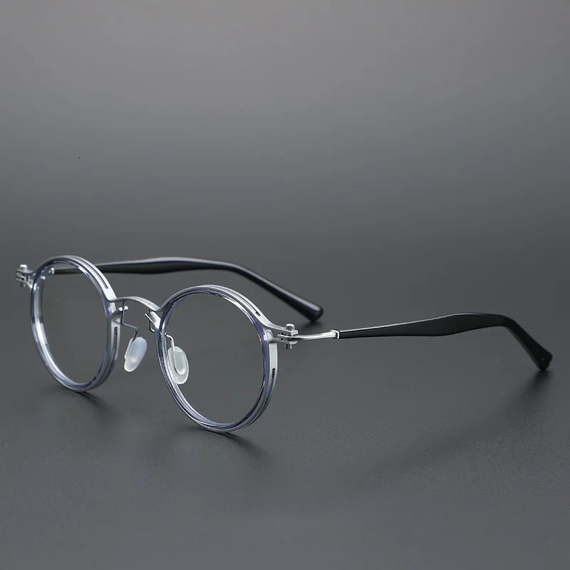 Cubojue Round Reading Glasses Male Women Anti Blue Light 0 150 200 250 Clear Eyeglasses Frame Men 45mm Narrow Nerd Spectacles 240514
