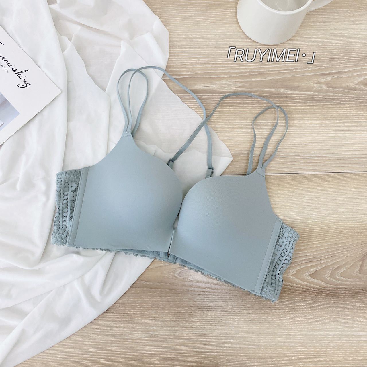 Plus Size Bra Women Lace Bralette Top Padded Brassiere Wireless Seamless Lingerie DDD F Cup Underwear Biustonosz 201202