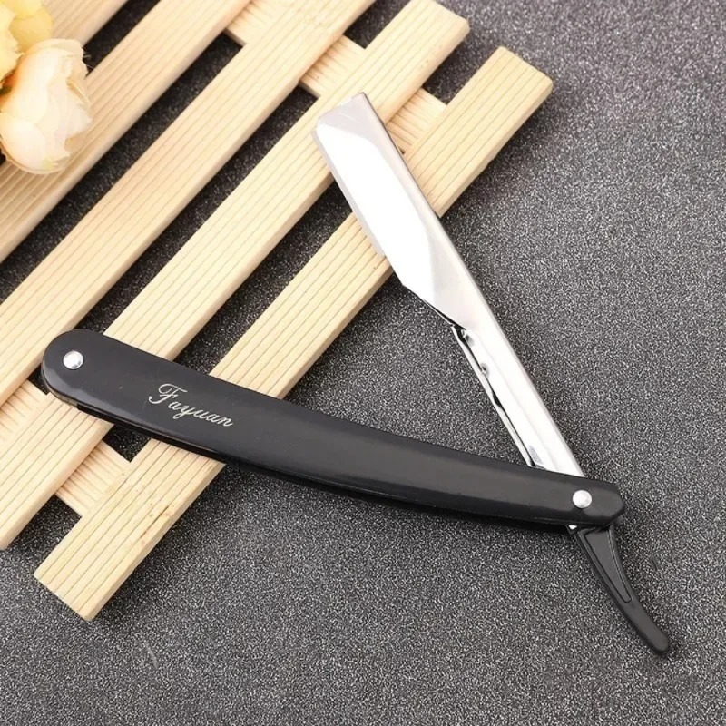 2024 2 Colors Professional Manual Shaver Straight Edge Stainless Steel Sharp Barber Razor Shaving Beard Cutter with Blade ShavingSharp Stainless Steel Shave
