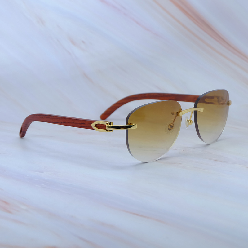Oval Rosewood Sunglasses Retro Stylish Carter Designer Luxury Sunglasses For Men Shades Eyewear Outdoor Sunglass Gafas De Sol Hombre