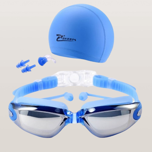 Myopia Swimming Goggles Caps Eeywear HD Shortsighted Swimming Glasses Diopter Spectacles Plating lens Swim Pool Use Accessories 3p