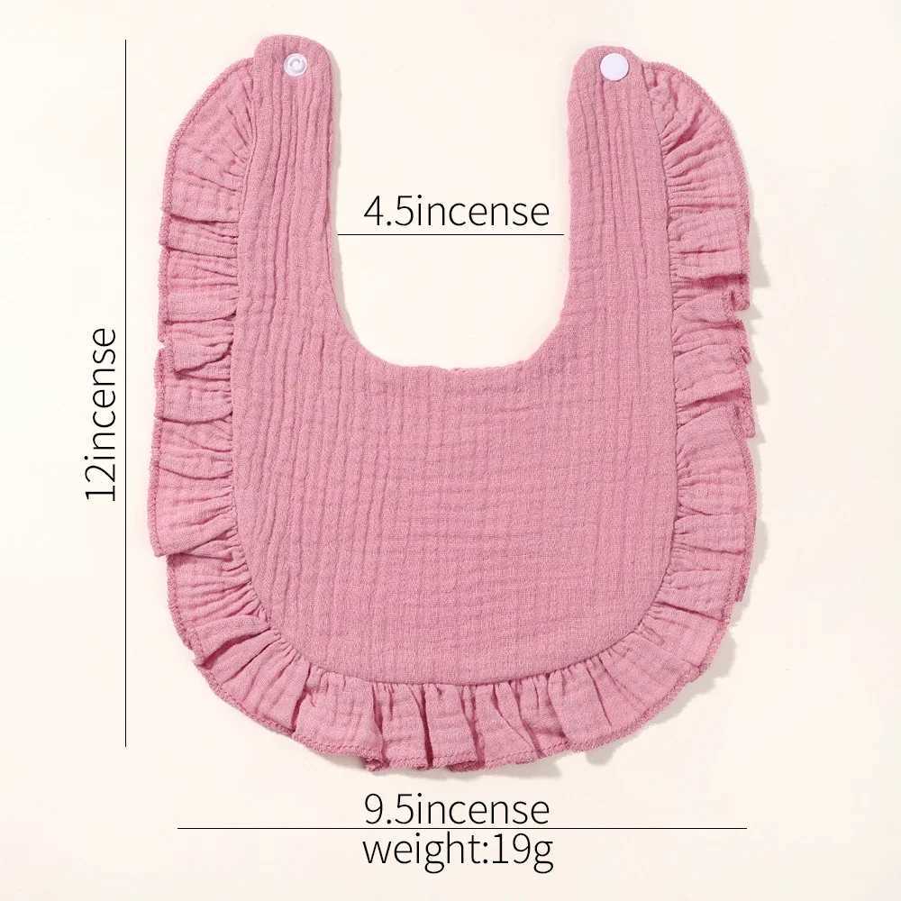 Bibs Burp Cloths Newborn Bibs Infant Burp Cloths Baby Stuff Feeding Drool Bandana Saliva Towel Toddler Ruffle Solid Color Bib Baby AccessoriesL4812