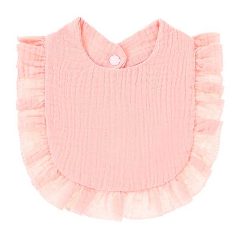 Bibs Burp Cloths 2023 New Baby Feeding Drool Bib Ruffle Floral Infants Lace Saliva Towel Soft Cotton Burp Cloth For Newborn Toddler Kids BibsL4812