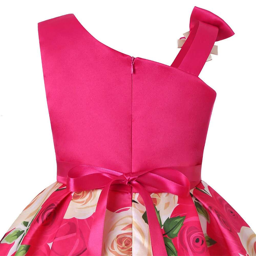 2-9T Flower Girls Floral Dresses Toddler Pageant Striped Dress prom AMZ