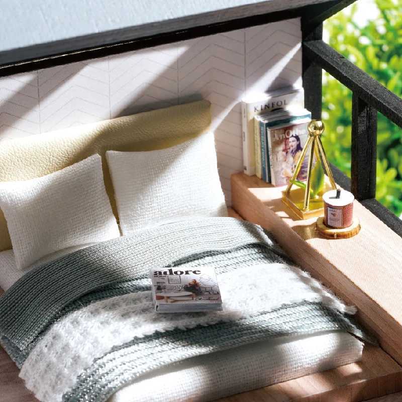 Architecture/DIY House DIY Doll House Wooden Doll Houses Miniature Dollhouse With Furniture Kit LED Toys for children Birthday Christmas Gift QL003