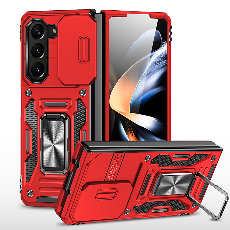 Support Cases For Samsung Galaxy Z Fold 7 6 5 Flip 5G Protect Camera Window Phone Shockproof Case Armor Cover Ring