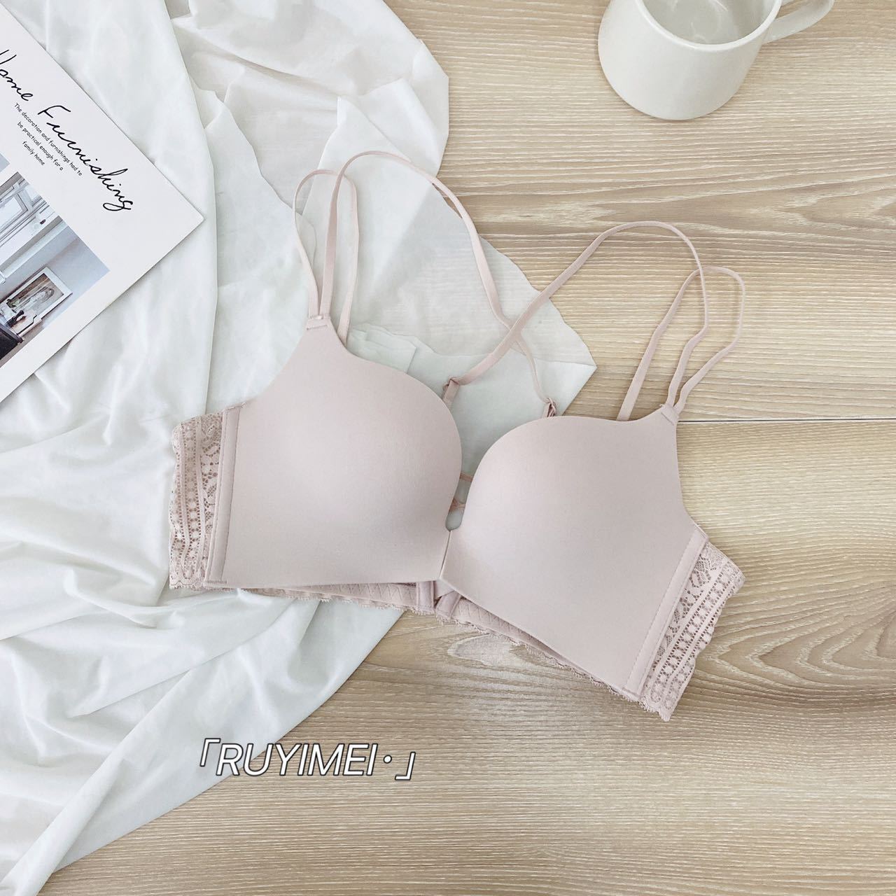 Plus Size Bra Women Lace Bralette Top Padded Brassiere Wireless Seamless Lingerie DDD F Cup Underwear Biustonosz 201202