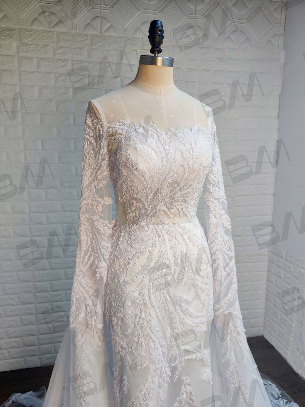 Romantic or-length Wedding Dress Classic O-neck Bridal Gown Long Sleeve A-e Bride Dresses Vestido De Novia