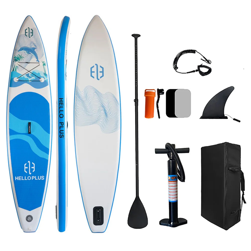 Inflatable Stand Up Paddle Board 35m PVC Surfboard for Adults Stable Versatile and Portable Surfing Racing Fishing 240509