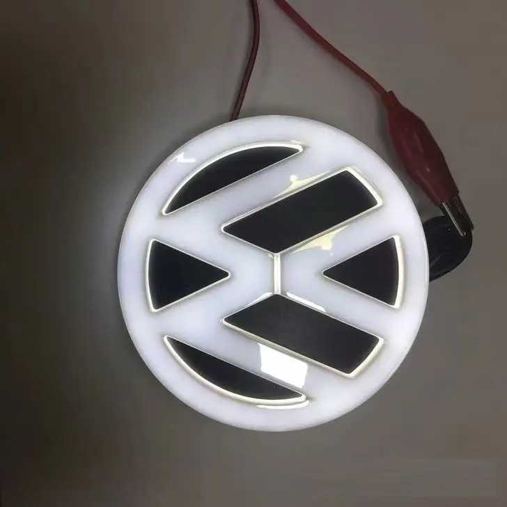 Car Stickers 11cm LED Car Front Rear Emblem Badge Sticker For VW Polo Golf Jetta Beetle CC Tiguan Touran Passat MK7 MK5 B5 B6 Accessories T240513