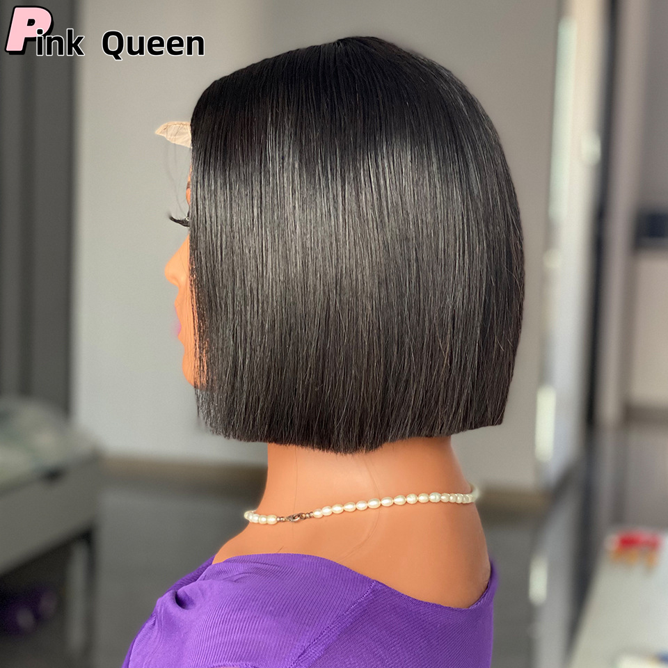 12A Lace Wigs Brazilian 13*4 Lace Front Wig Short Human Hair Wigs Remy Hair 4*4 Lace Short Bob Straight Wig Wigs for Women Swiss Lace QT Hair