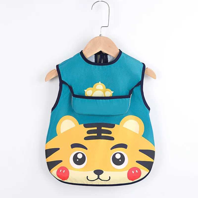 Bibs Burp Cloths Sleeveless Bibs For Children Baby Kids Toddler Waterproof Long Sleeve Art Smock Feeding Bib Apron Fit 0-6 Years DropshippingL4812