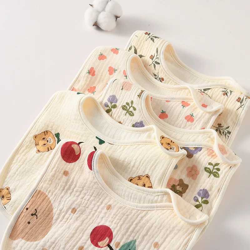 Bibs Burp Cloths New 6 Layers Cotton Gauze Baby Bibs U-shaped Print Saliva Towel Newborn Burp Cloths Bandana Scarf for Boy Girl Feeding Drool BibL4812
