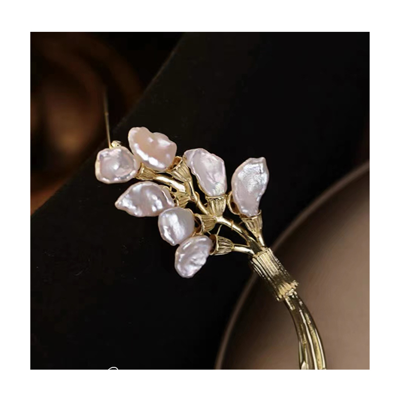 luxury jewelry wheat ear design brooch for women's fashionable jewelry rhinestone wheat ear set brooch
