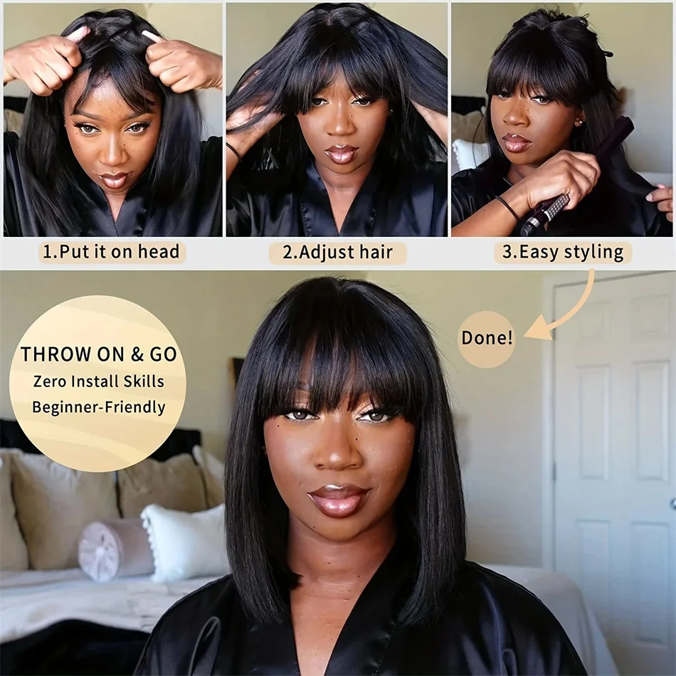 Brazilian Straight Lace Front Human Hair Wigs For Women Pre Plucked 4x4 13x4 13x6 Transparent HD Lace Frontal Wig