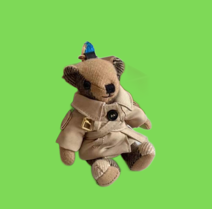 High quality cashmere bear doll pendant Keychains classic design decoration car key chain fashion handbag Keychain