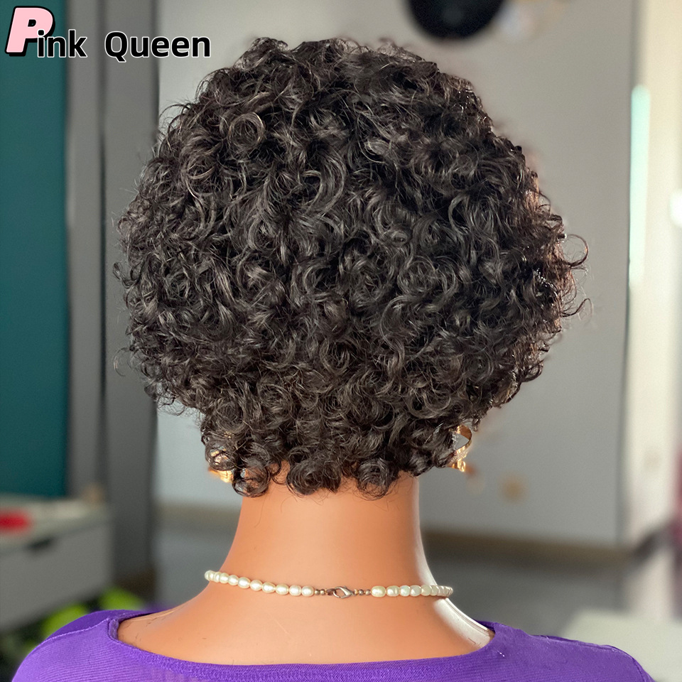 13X4 Human Hair Lace Front Wigs Curly Pixie Cut Lace Wig Braided Short Wigs hd transparent Full Lace Wig