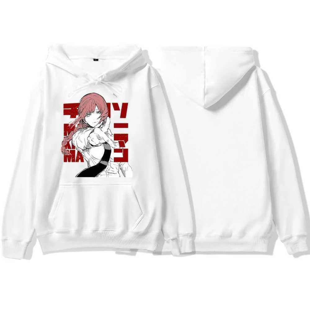 Men's Hoodies Sweatshirts Anime Hooded Sweatshirt Chainsaw Man Makima Graphic Printed Women Hoodies Plus Size Sweatshirt Harajuku Girl Casual Pul